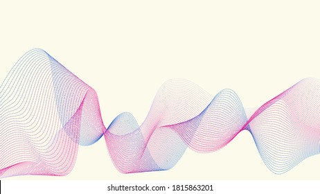 Vector light background with bright wave effects. Suitable for posters, slide presentations on the medicine topic. Neuroscience, physics and other future science technologies and for IT companies. 