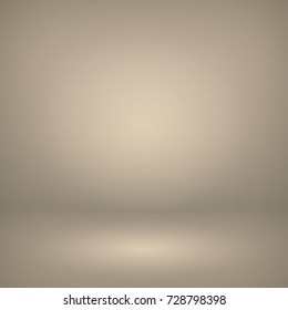 Vector of light beige (ivory) empty studio room background, template mock up for display of content or product.