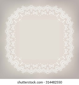 Vector light beige paper christmas snowflake on a beige background