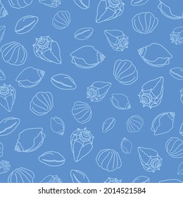 Patrón de fondo de garabatos azul claro del vector