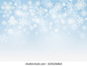 Vector light blue snowflake background