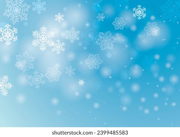 Vector light blue snowflake background