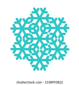 Vector of light blue snowflakes falling in winter on Christmas and New Year