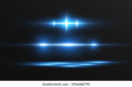 Vector light blue special effect. Glowing bright stripes on a transparent background.