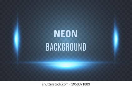 Vector light blue special effect. Glowing bright stripes on a transparent background.	