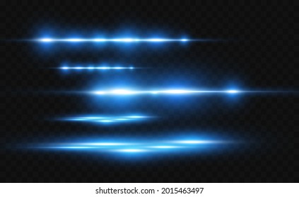 Vector light blue special effect. Glowing bright stripes on a transparent background.	