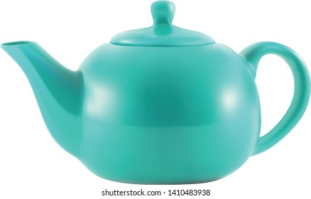 vector light blue teapot mesh technique