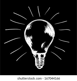 vector light bulb