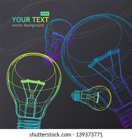 Vector Light bulb background