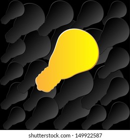 Vector Light Bulb Background Concept