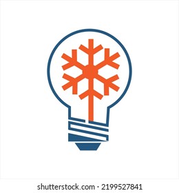 Vector light bulb design logo with Eco-friendly concept.