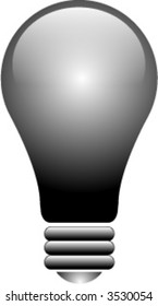 Vector Light Bulb and Glass Button