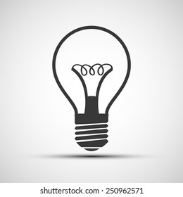 Vector light bulb icon