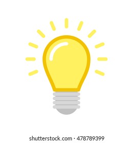 Vector Light Bulb Icon.