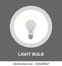 vector light bulb icon - bright idea concept, energy power symbol