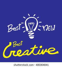 Vector light bulb icon with concept of idea.