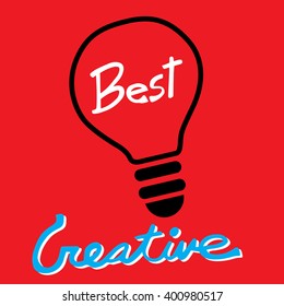 Vector light bulb icon with concept of idea.