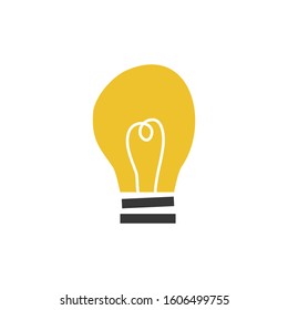 Vector Light Bulb Icon. Design modern light bulb. Stock vector illustration isolated on white background.