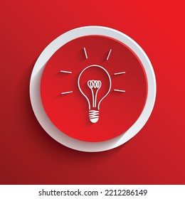 Vector light bulb icon illustration.