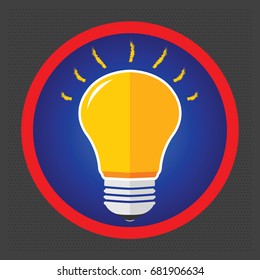 Vector light bulb icon. vector light lamp sign for graphic designers suitable for designing ideas or creativity posters