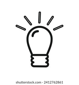 Vector light bulb icon vector logo template.