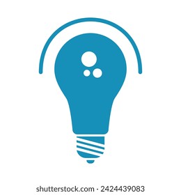 icono de bombilla de luz vectorial sobre fondo blanco, energía e idea