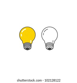 Vector Light Bulb Icon Set