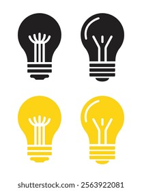 Vector Light Bulb Icon Set