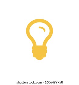 Vector Light Bulb Icon. Stock vector illustration isolated on white background.