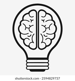Vector light bulb icon symbolizing energy, innovation, and bright ideas