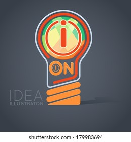 Vector Light bulb idea illustration