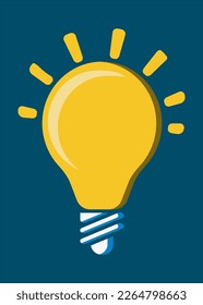 Vector Light Bulb Idea Illustration. Light Bulb Icon. Lightbulb creative concept.