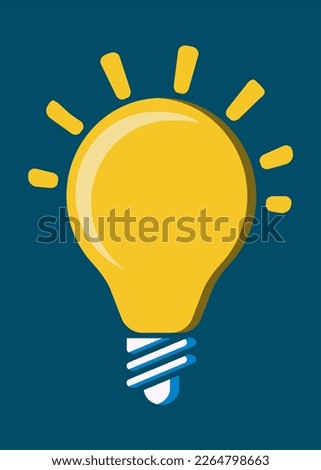 Vector Light Bulb Idea Illustration. Light Bulb Icon. Lightbulb creative concept.