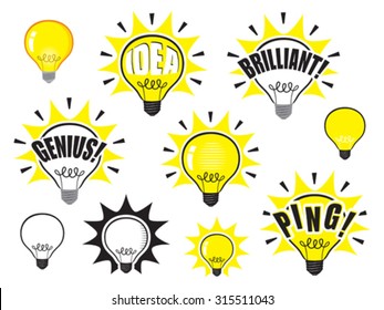 Vector light bulb idea symbol