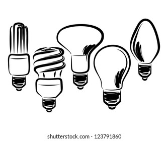 Vector light bulb illustration