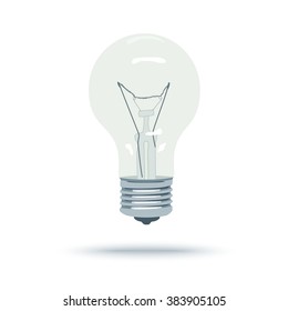 Vector light bulb illustration. Idea concept. Earth hour bulb.