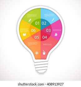 Vector light bulb.  illustration for your business presentations. Modern Design template / can be used for infographics / numbered banners / graphic or website layout . EPS10.