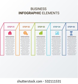 Vector light bulb infographic. graph, presentation and round chart. Business startup idea,  parts, steps, processes. Successful brainstorming