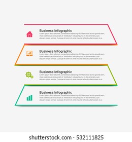 Vector light bulb infographic. graph, presentation and round chart. Business startup idea,  parts, steps, processes. Successful brainstorming