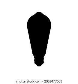 vector light bulb isolated on white background. isolated light bulb silhouette.