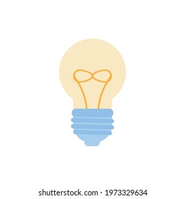 vector light bulb on white background
