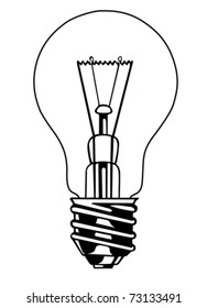 vector light bulb on white background