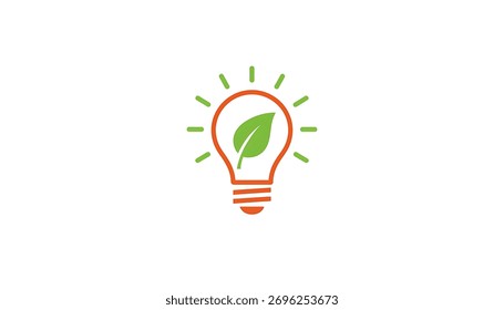 Vetor de lâmpada com planta crescendo dentro. Símbolo de economia de energia ecológica sustentável. Ícone da geração verde