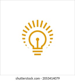 vector light bulb and solar energy logo