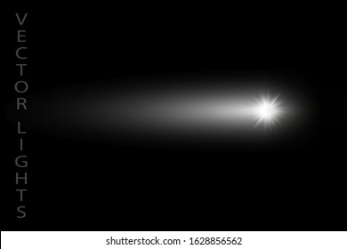 Vector light bulb, special effect beam, shadow flare.
