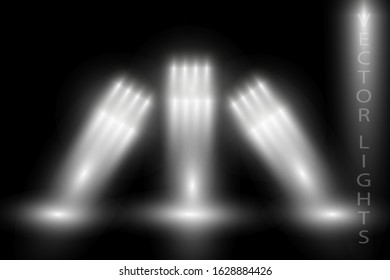 Vector light bulb, special effect beam, shadow flare.