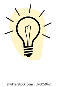 Vector Light Bulb, Symbol Of Innovation And Good Ideas