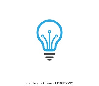 Vector light bulb symbol logo template vector design