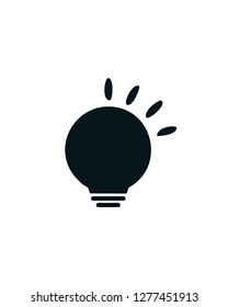 Vector light bulb symbol logo template