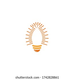 Vector light bulb symbol logo template vector design